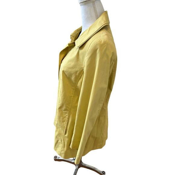 Per Una Short Spring Trench Coat Chartreuse 14 - Picture 3 of 6